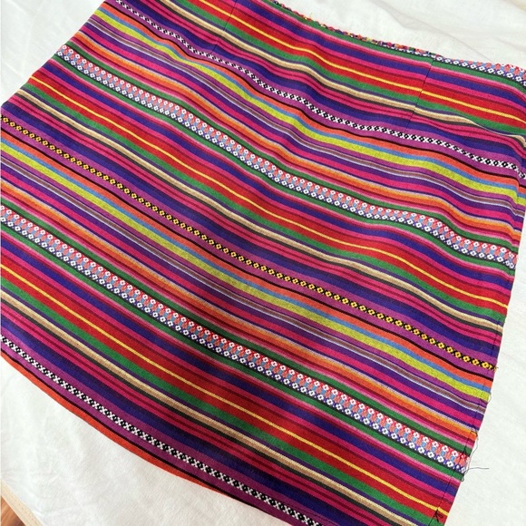 Vibrant Bohemian Mini Skirt - Picture 3 of 4